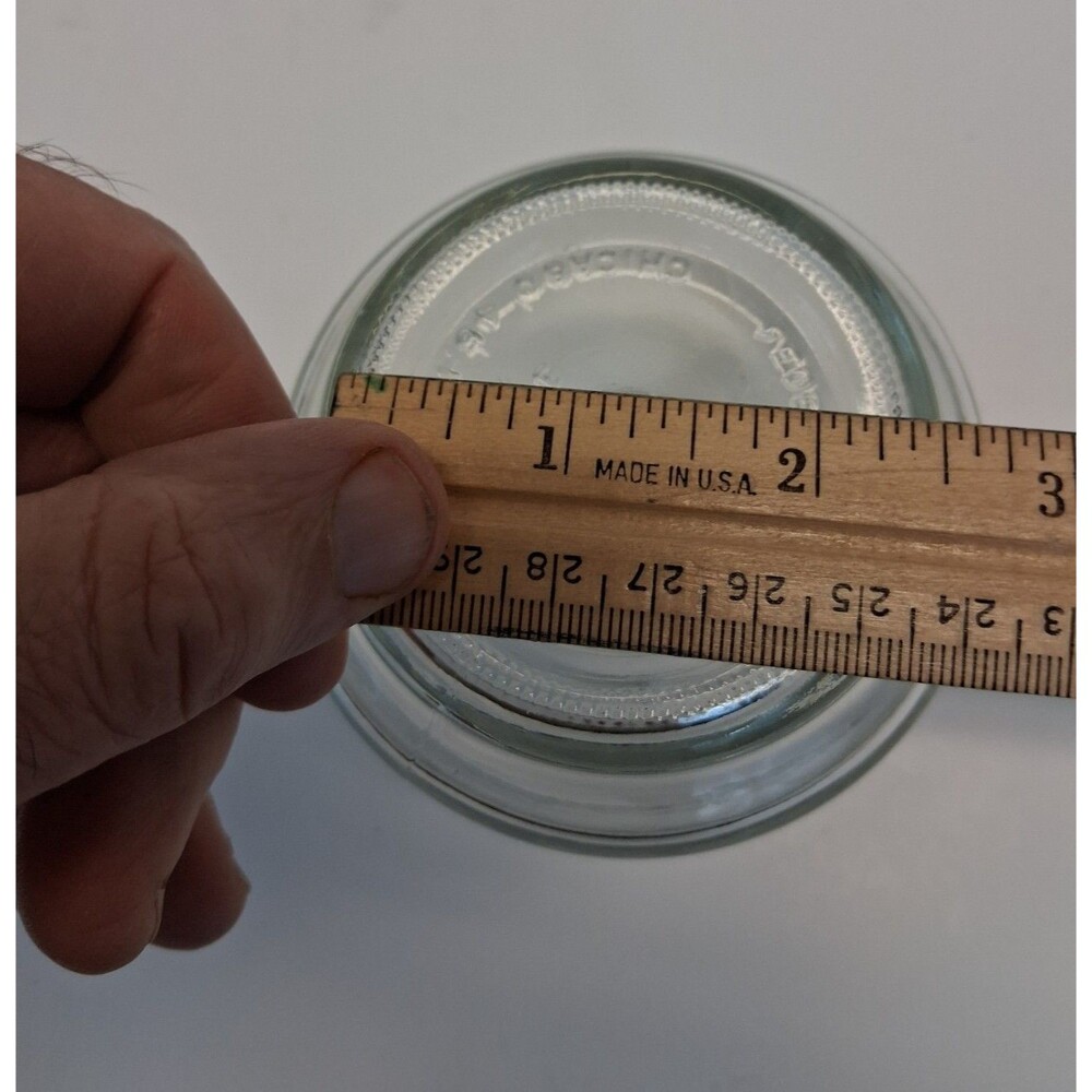 VTG Federal Housewares Glass Push Food Chopper Green 16 oz Stainless USA 1960s - Picture 7 of 8